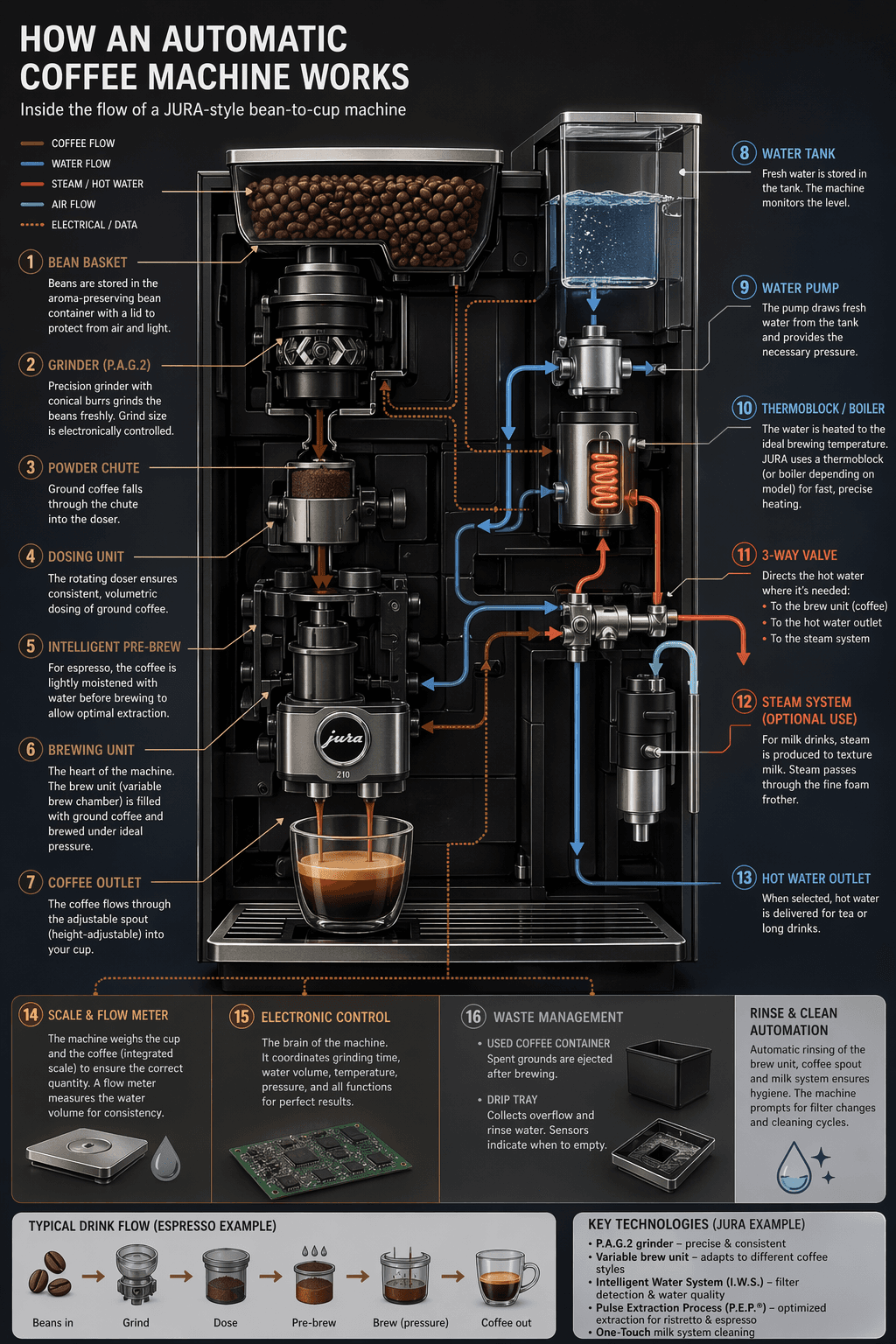 Infographic example with structured sections, labels, and technical callouts